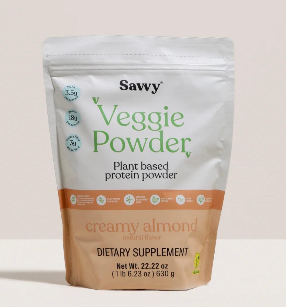 Savvy Plant-based protein | Veggie Powder creamy almond 630g - Delicious Balance