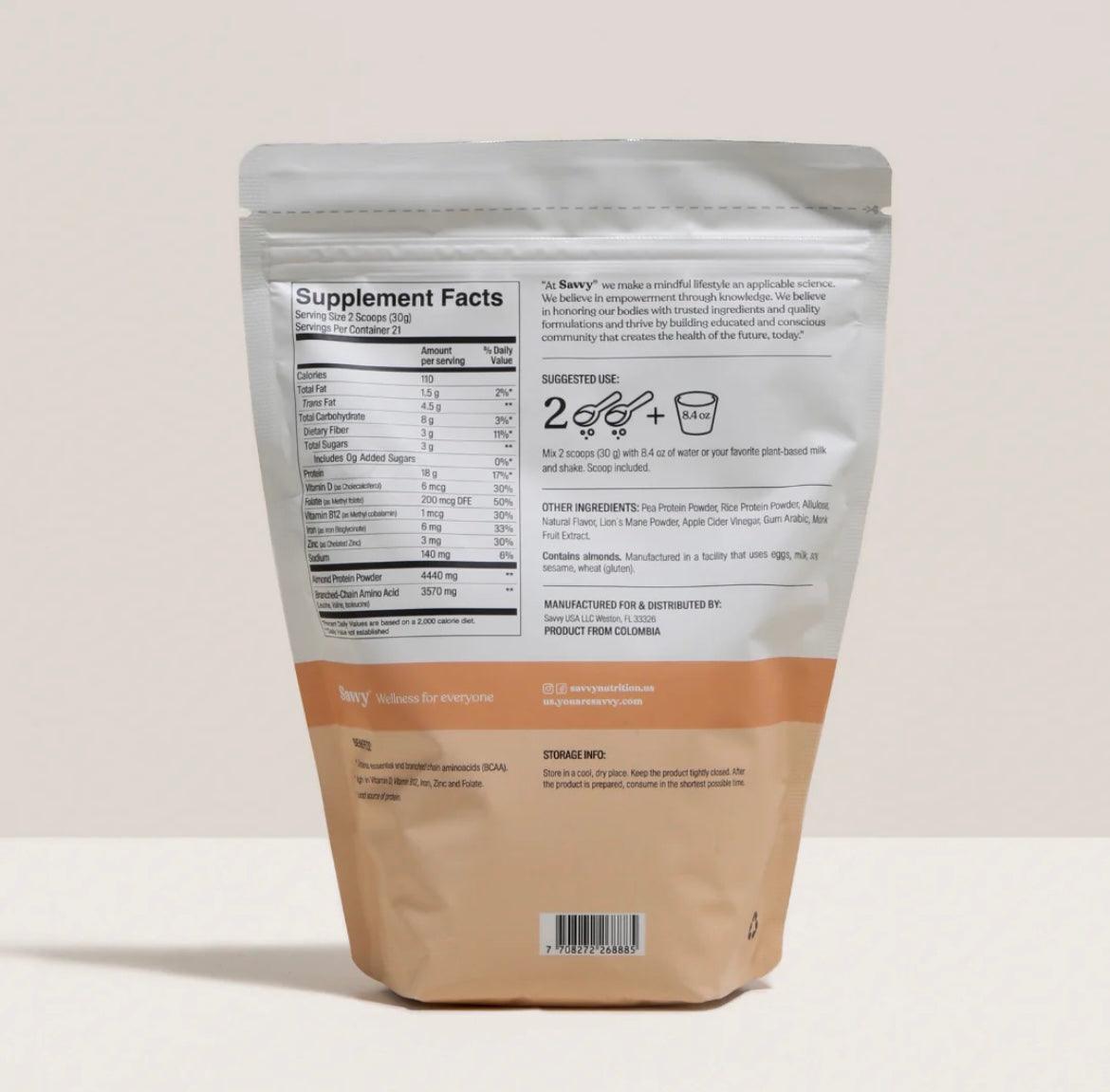 Savvy Plant-based protein | Veggie Powder creamy almond 630g - Delicious Balance