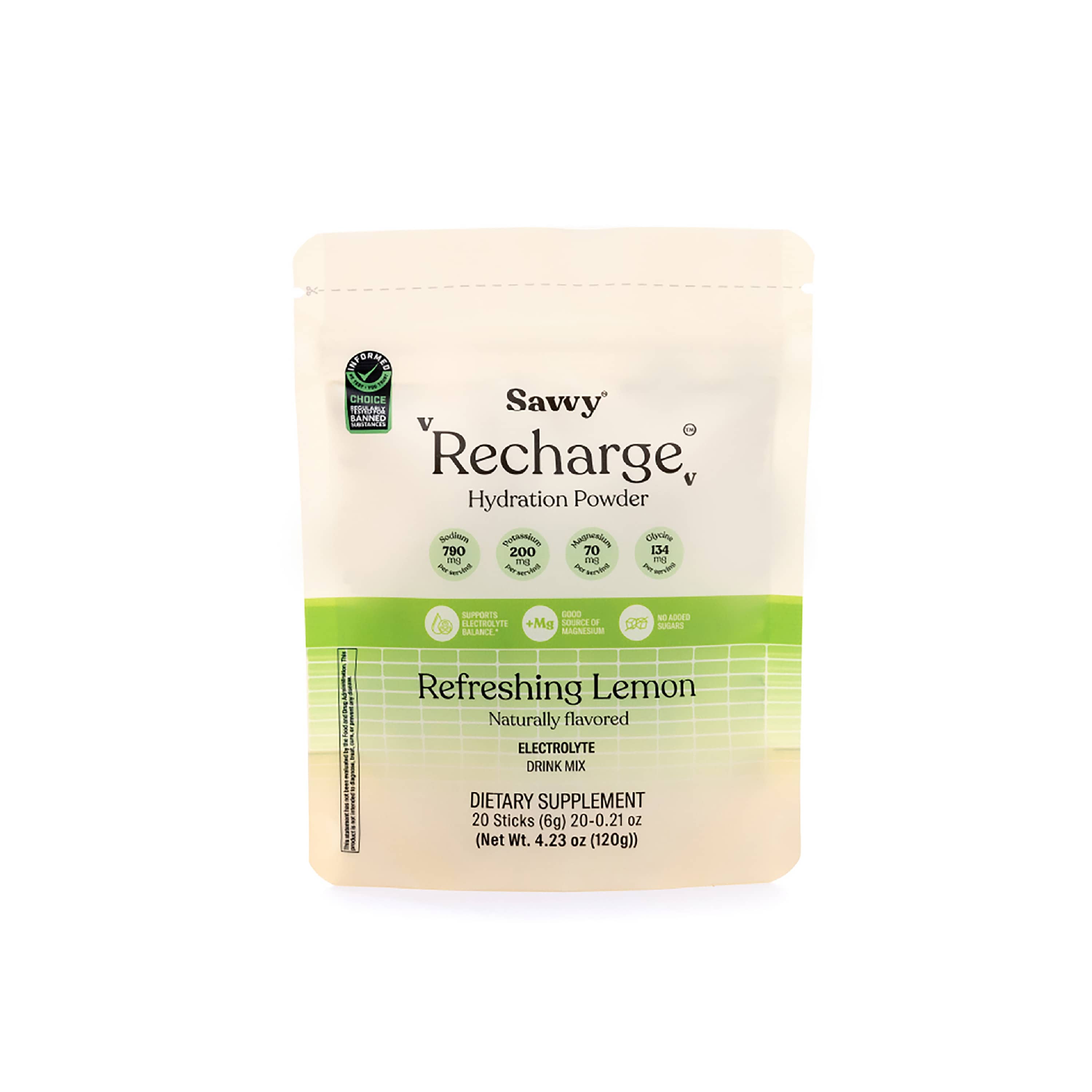 Savvy Recharge Fresh Lemon