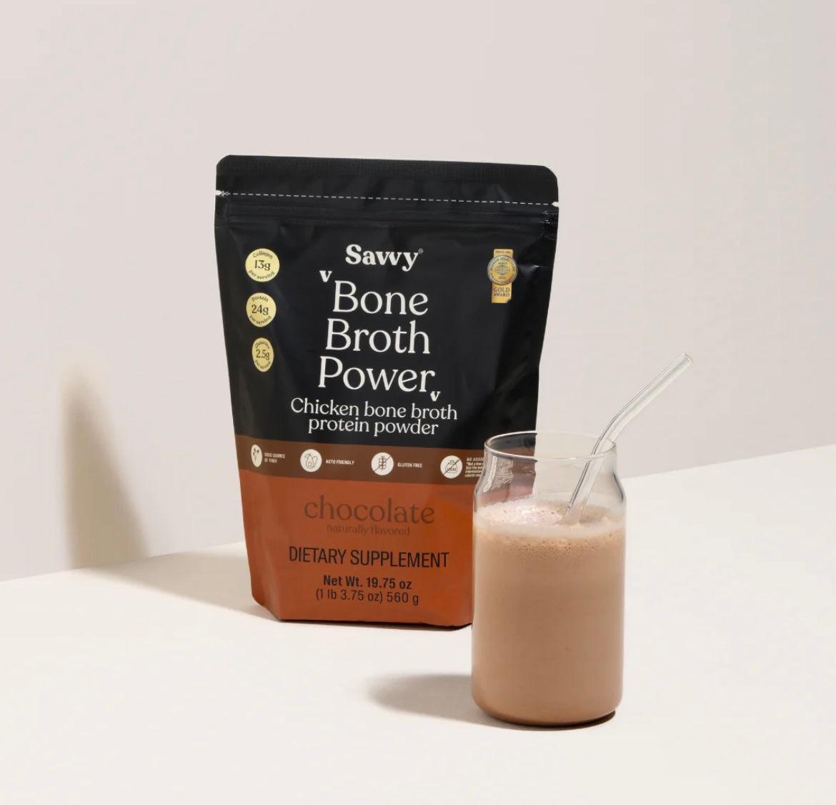 Savvy Bone Broth Power® chocolate 560gr - Delicious Balance