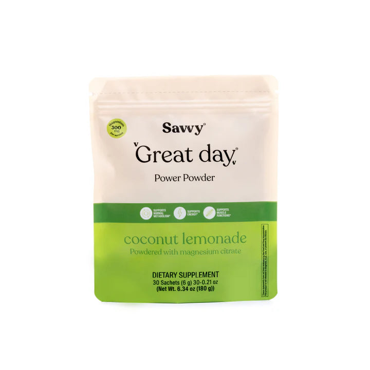 Savvy Citrato de Magnesio Great Day Limonada de Coco 30x6gr