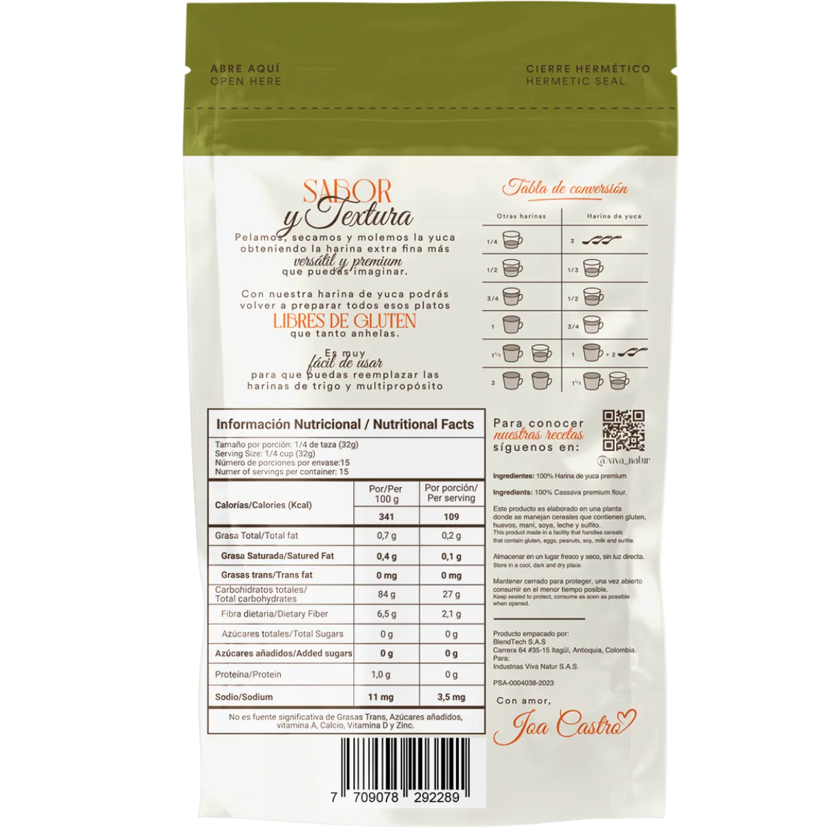 Premium Cassava Flour - Viva Natur