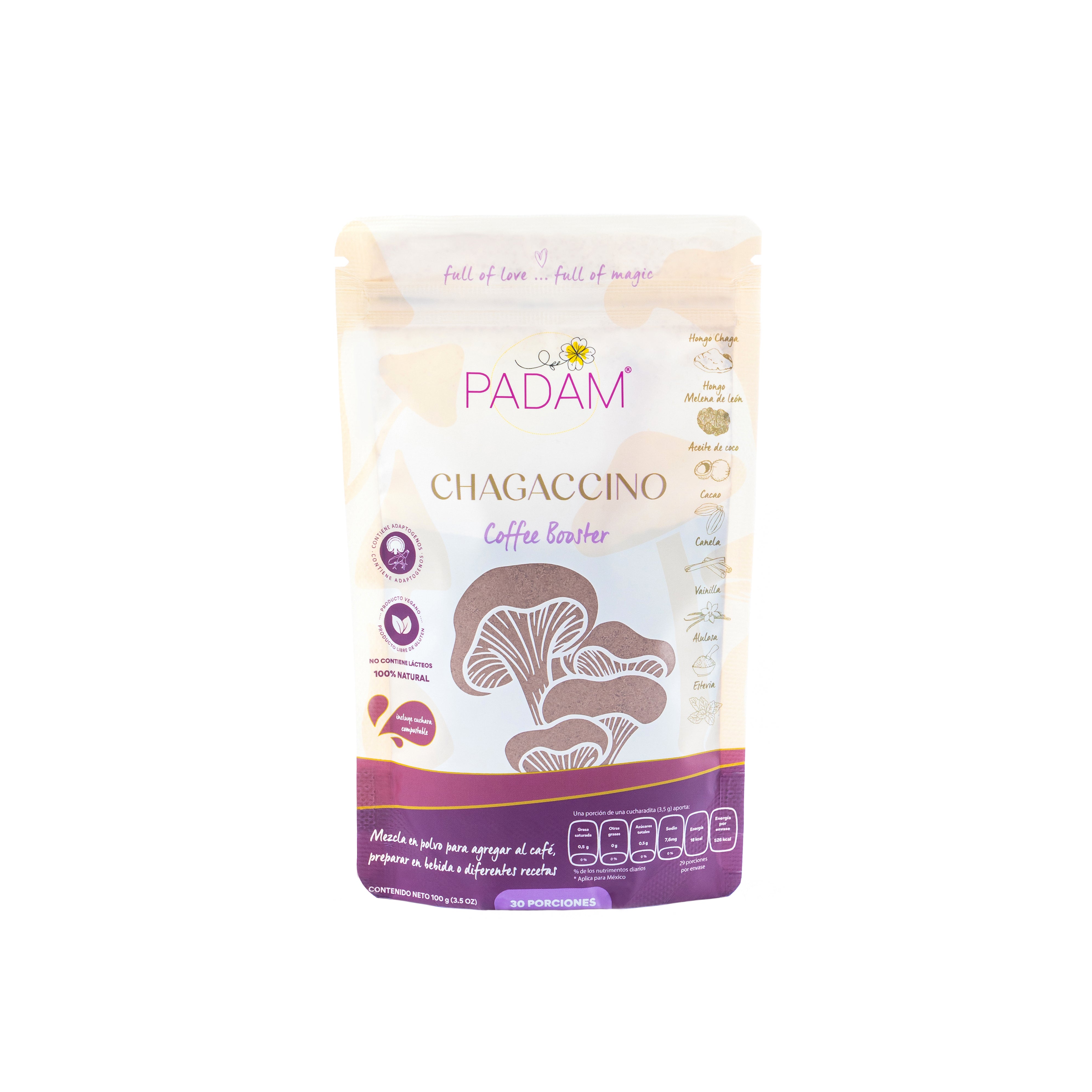 PADAM Chagaccino. 100 gr. 30 servings