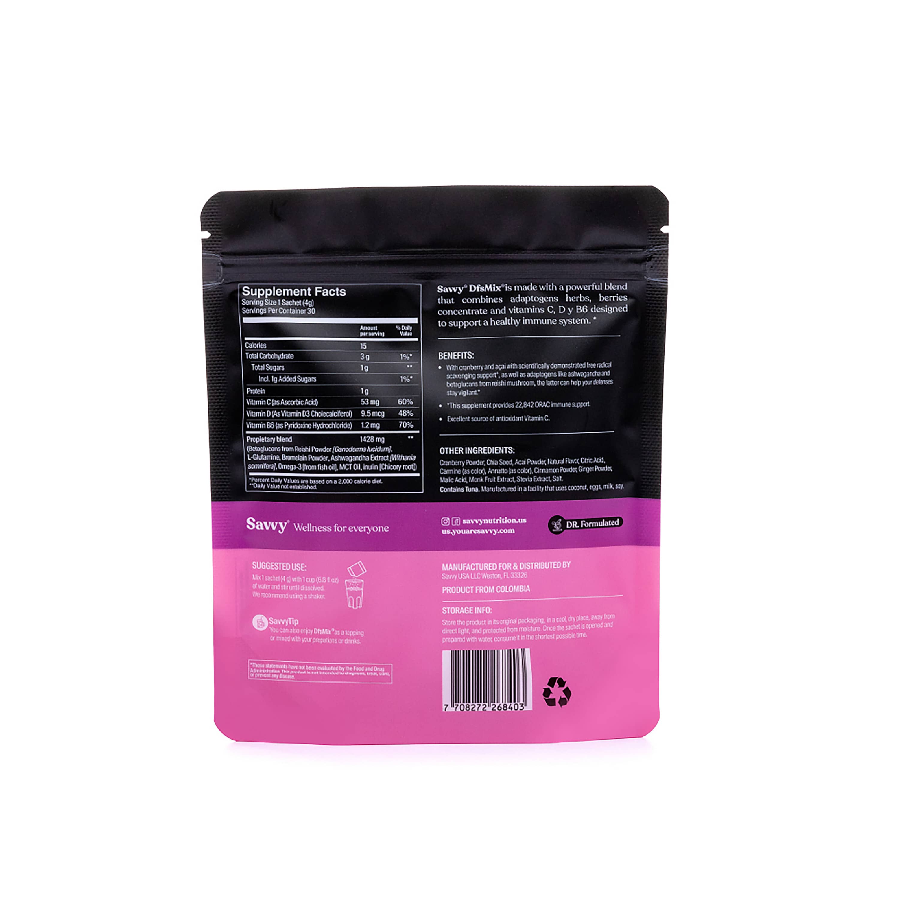 Combo Antioxidante DfsMix Savvy + Golden Milk Padam