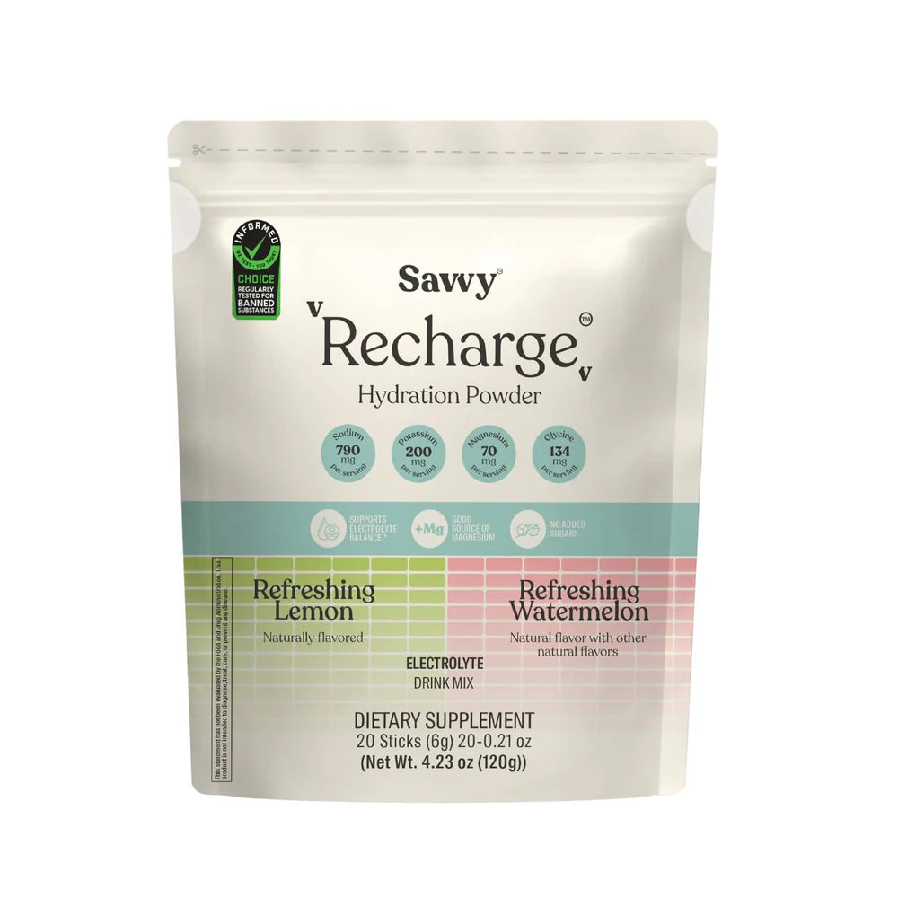 Savvy Recharge: Natural Hydration and Energy Kit (Pack of 20)