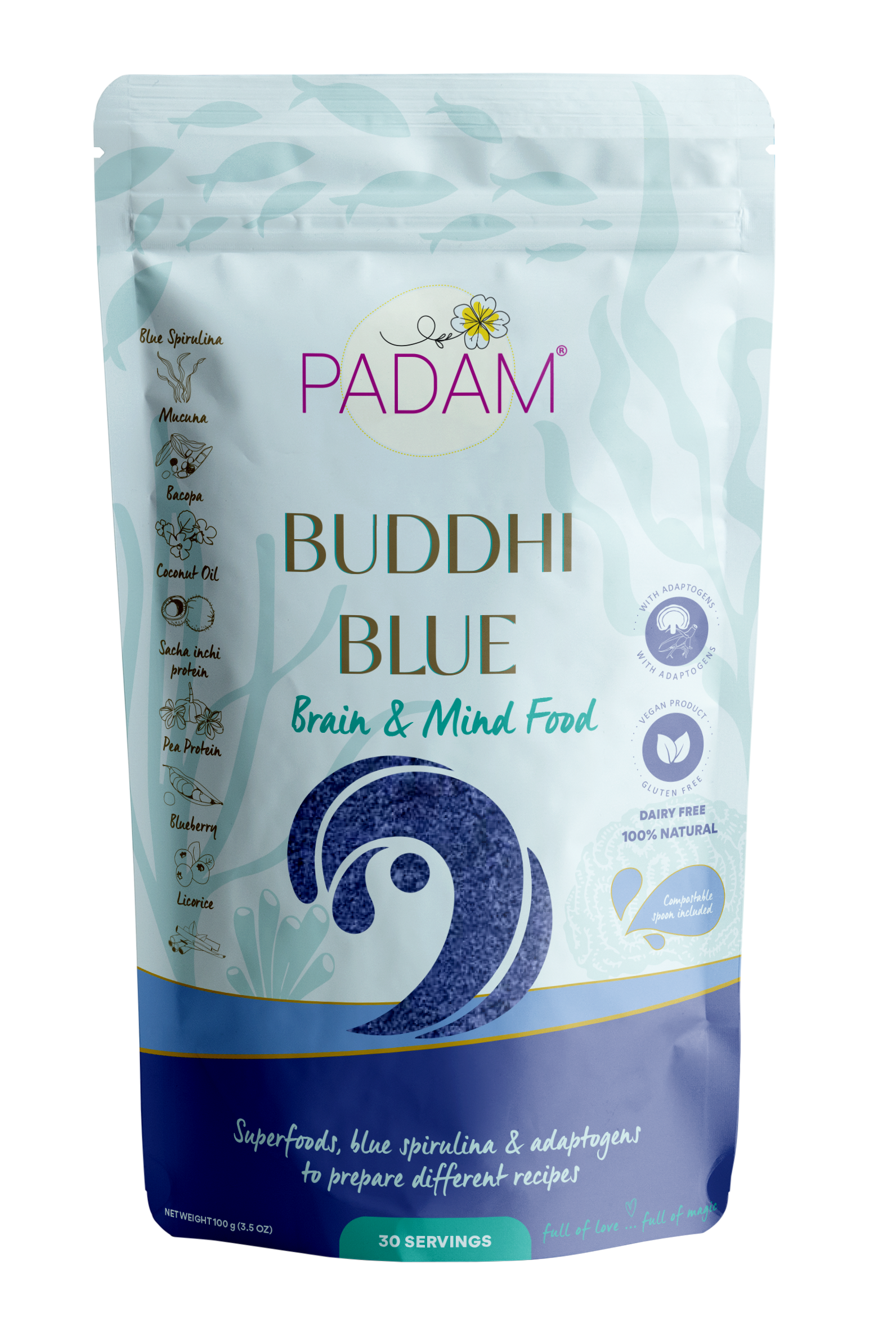 PADAM Buddhi Blue. 100 gr. 30 servings