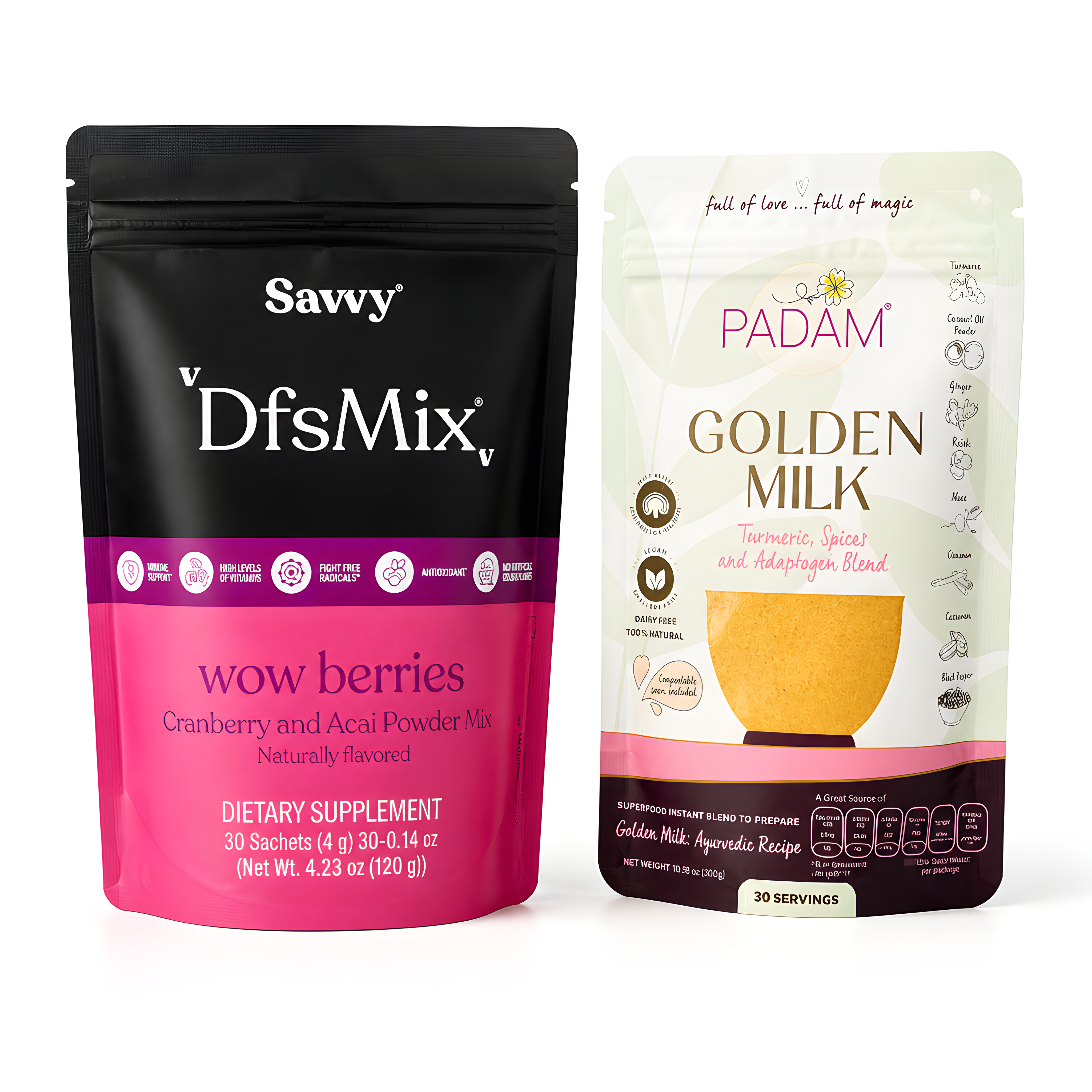 Combo Antioxidante DfsMix Savvy + Golden Milk Padam