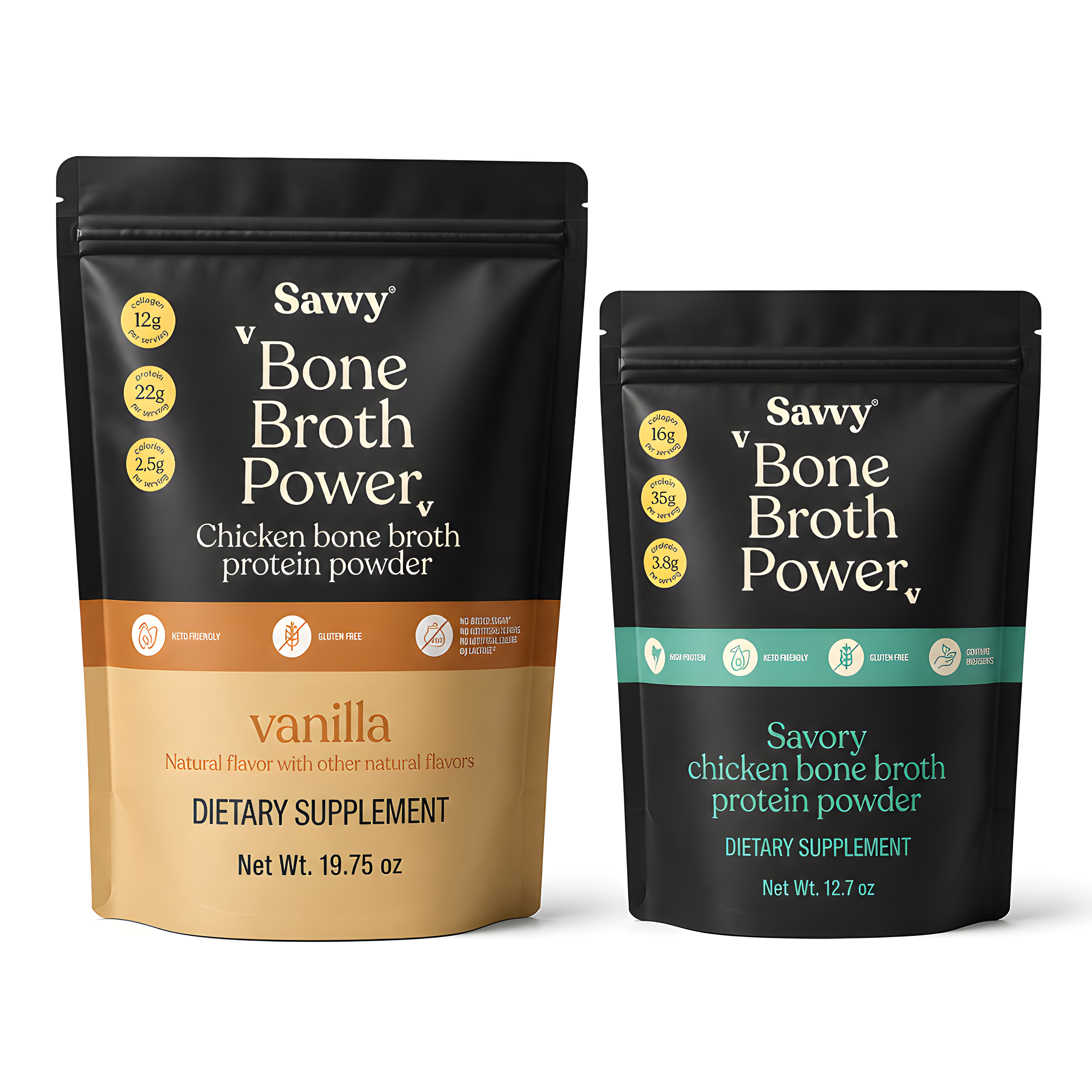 Combo Proteico Savvy Bone Broth Salada + Savvy Bone Broth Vainilla
