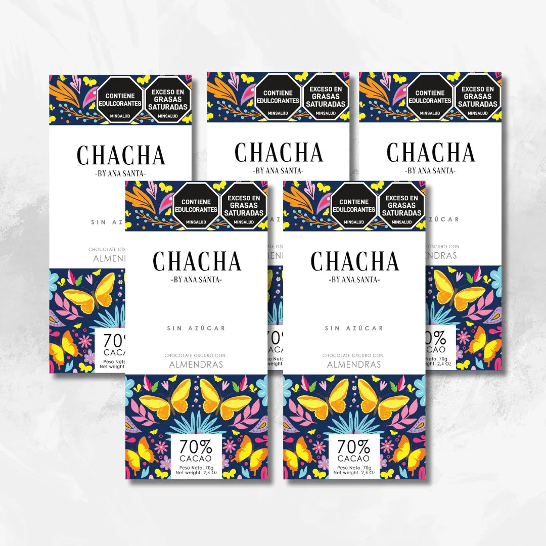 Chacha: Chocolate con Almendras - Pack de 4 unidades