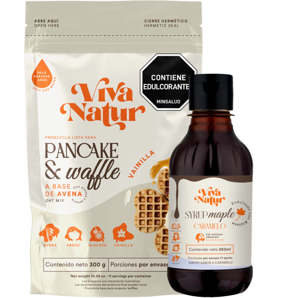 Combo Mix Vainilla + Syrup Caramelo Viva Natur